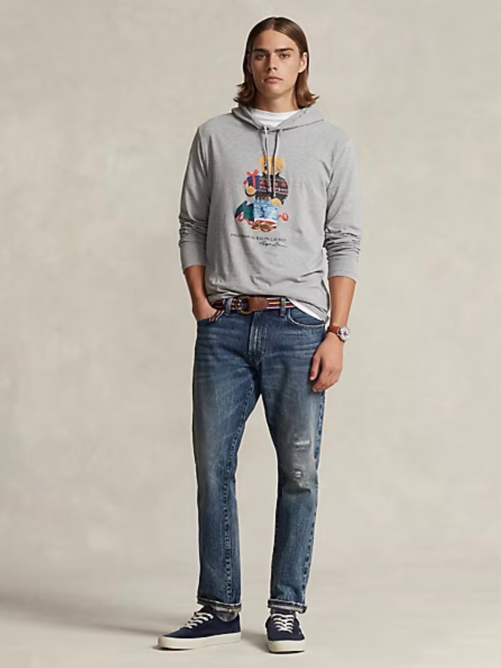 Ralph Lauren Polo Bear Jersey Hooded T-Shirt